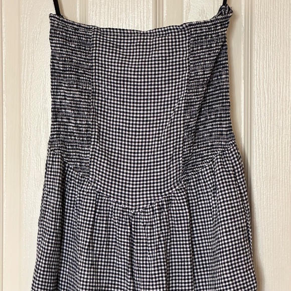 Aerie - Black/White - Strapless Smocked Jumpsuit - XS - Picture 12 of 14